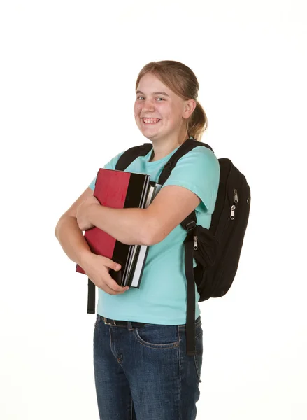 Girl ready for college — Stock Photo, Image