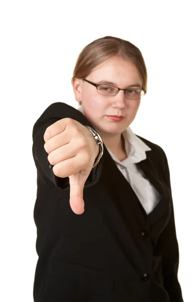 若いビジネス女性の親指 — ストック写真