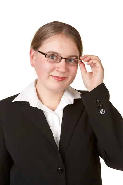 Fiatal üzletasszony szemüveggel — Stock Fotó