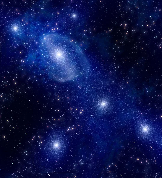 Nebulosa espacial profunda estrellada y galaxia —  Fotos de Stock