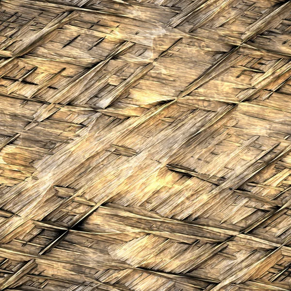 わらの屋根ふき材料の背景 — ストック写真