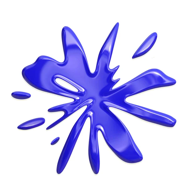 Blue ink or paint splotches — Stock Photo, Image