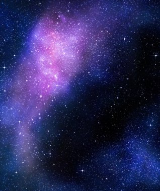 Starry deep outer space nebual and galaxy clipart