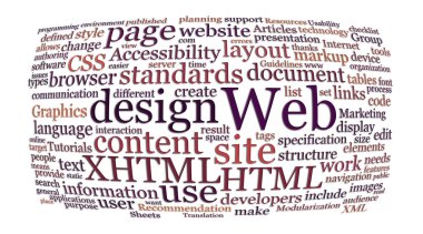 Web design word cloud clipart