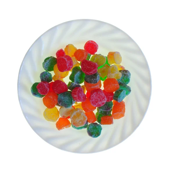 Fatias de fruto em um xarope de açúcar — Fotografia de Stock