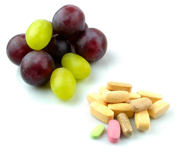 Üzüm ve vitaminler — Stok fotoğraf
