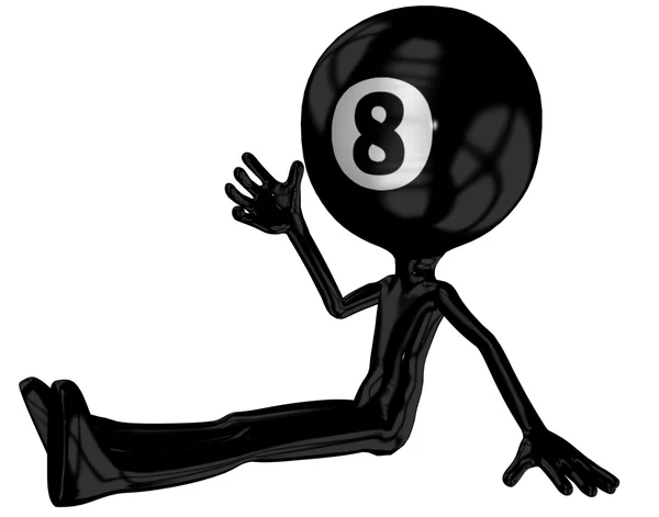 Michael billiard cartoon character — Stock Photo, Image