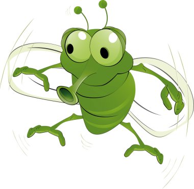 Green an insect clipart