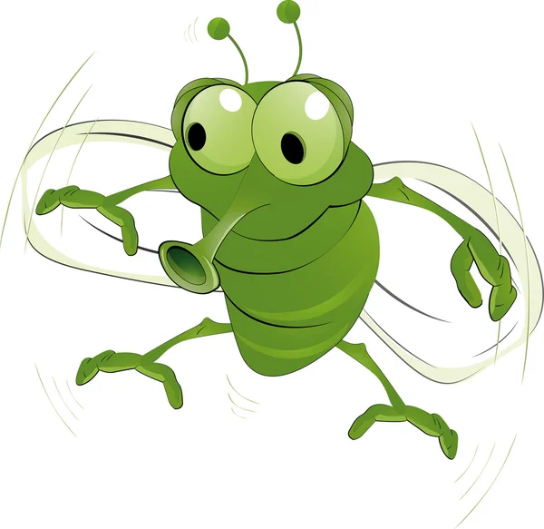 Yeşil bir böcek — Stok Vektör