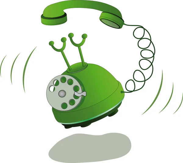 Zelený telefon a zavolat Stock Ilustrace