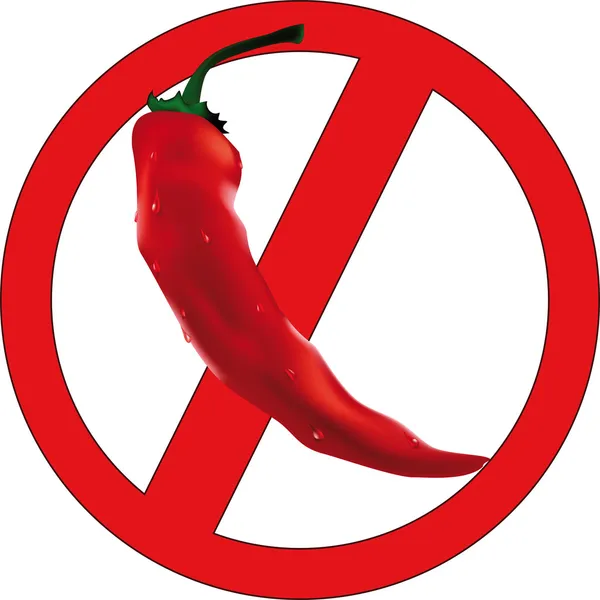 Znamení červené chili pepper — Stockový vektor