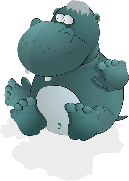 Small toy hippopotamus — Stock Vector