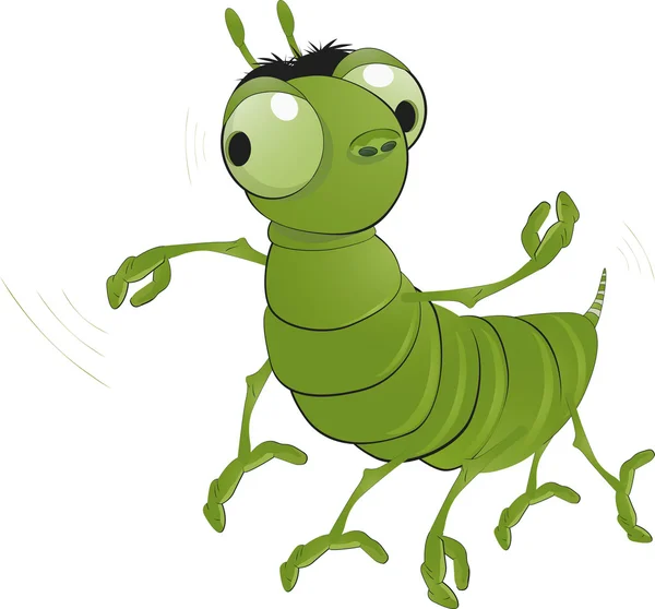 Vrolijke dansende caterpillar — Stockvector