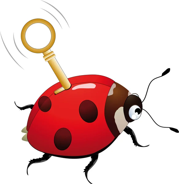 Clockwork ladybird — Stock vektor