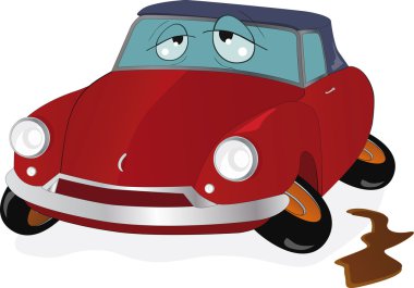 The toy car with curve wheels clipart