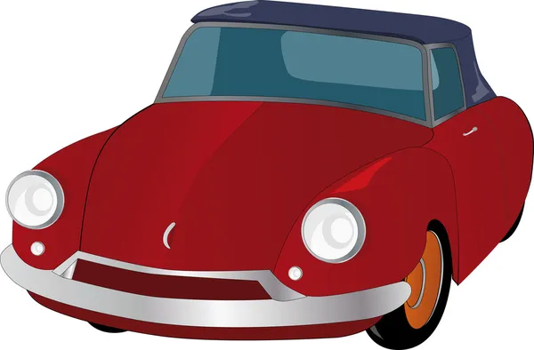 El coche rojo — Vector de stock
