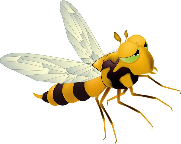Žlutá včela — Stockový vektor