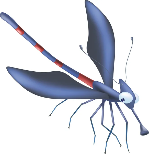 Mörk blå fluga — Stock vektor