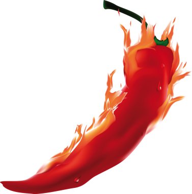 Burning pepper clipart