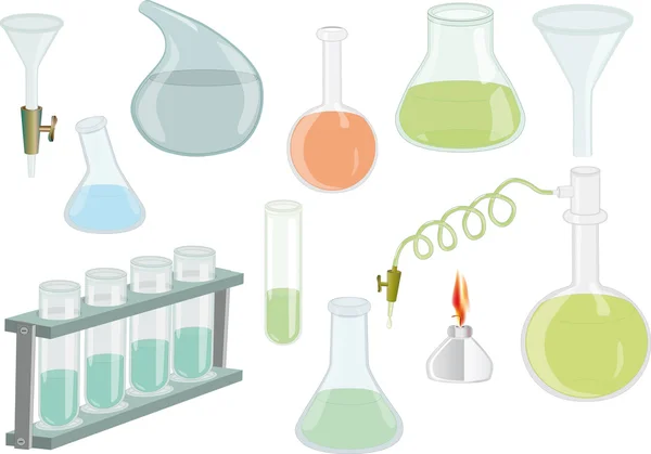 Chemiekolben zum Erforschen — Stockvektor