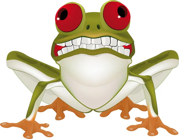 Lächelnder Frosch — Stockvektor