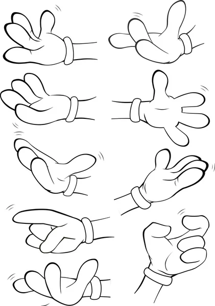 Руки в перчатках — стоковый вектор