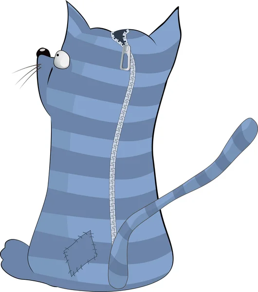 Triste jouet chaton — Image vectorielle
