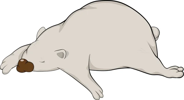 Schlafender Weißbär — Stockvektor