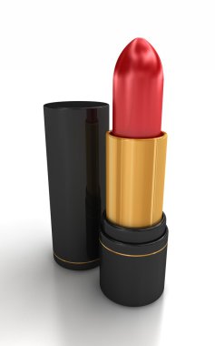 lipstik üzerinde beyaz izole
