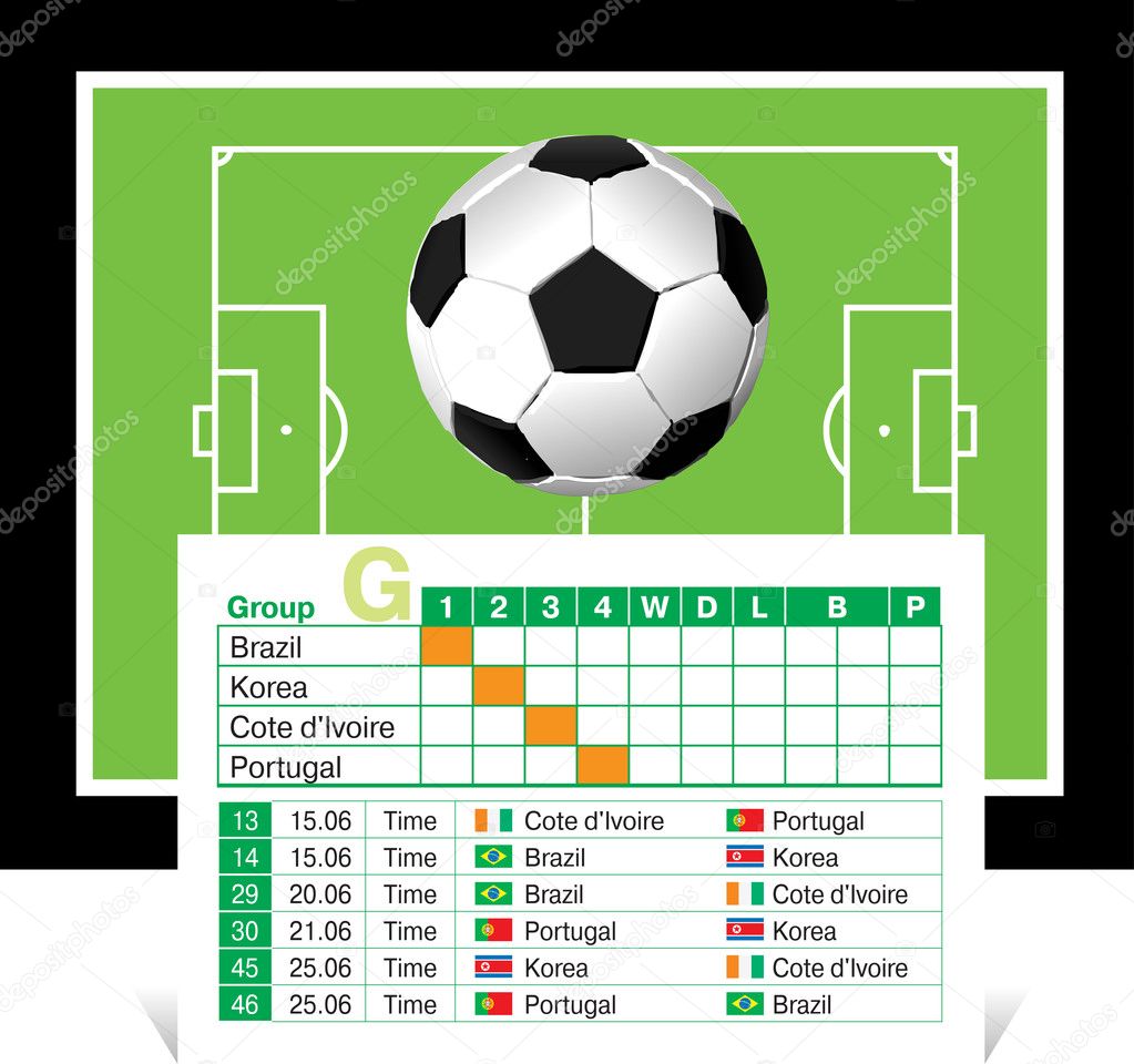 Schedule of games of the World Cup 2010