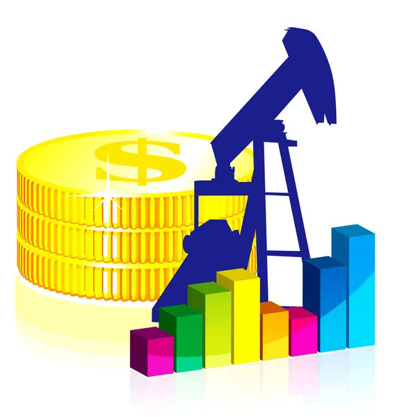 Wykres oleju — Wektor stockowy