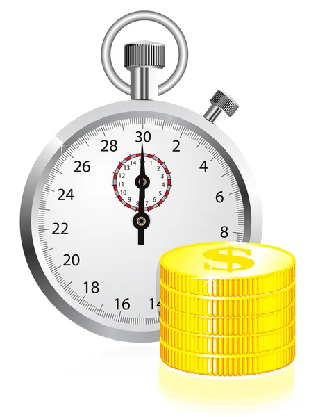 Tijd is geld concept — Stockvector