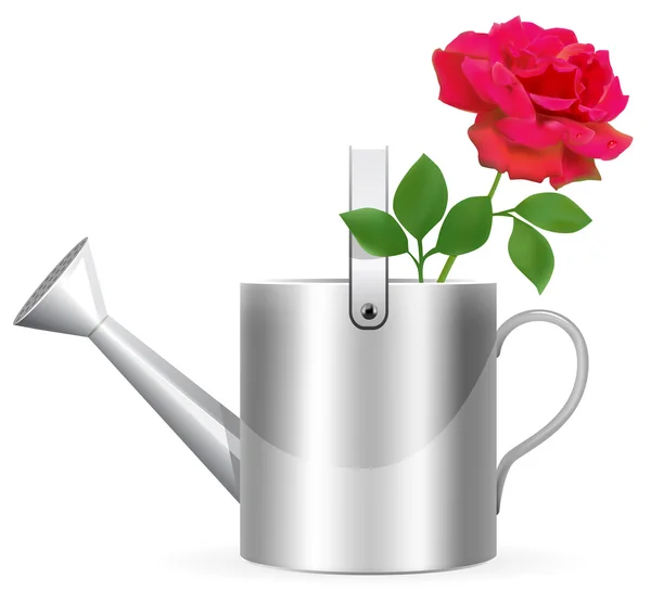 Realistic watering can — Stock Vector