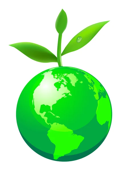 Green globe — Stock Vector