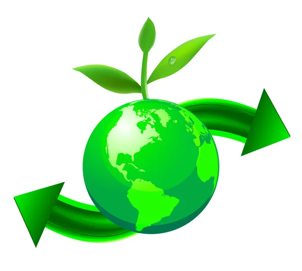 Green globe — Stock vektor