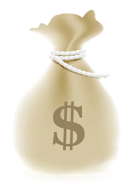 Illustration de sac plein d'argent — Image vectorielle