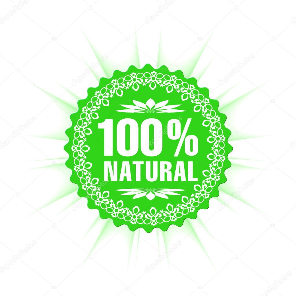 100% natural guarantee label Stock Vector Image by ©mpavlov #3506261