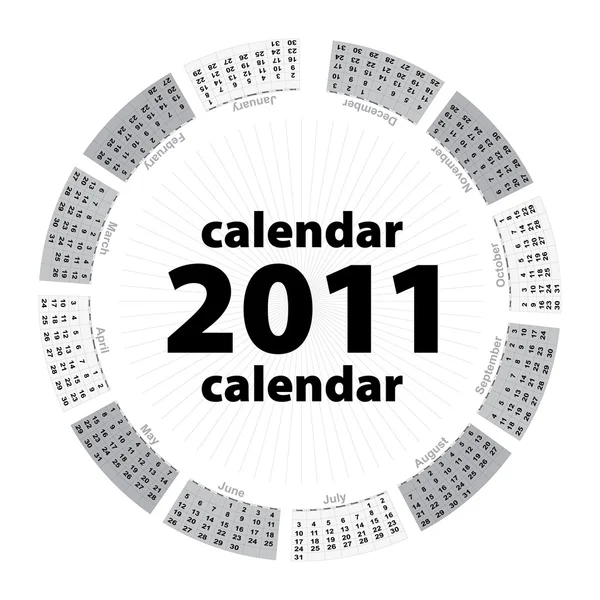 Calendário criativo simples de 2011 — Vetor de Stock