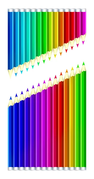 Conjunto de lápices de color — Vector de stock