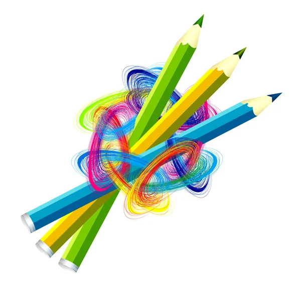Barevné tužky — Stockový vektor