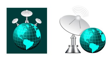 Satellite on earth clipart