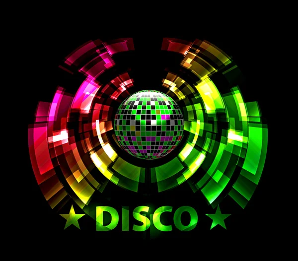 Illustration vectorielle de la fête abstraite Arrière-plan avec boule disco — Image vectorielle