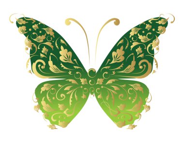 Butterfly, ornate for your design clipart