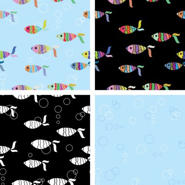 Fish seamless background clipart