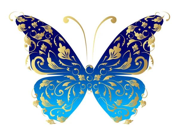 Vlinder, sierlijke voor uw ontwerp — Stockvector
