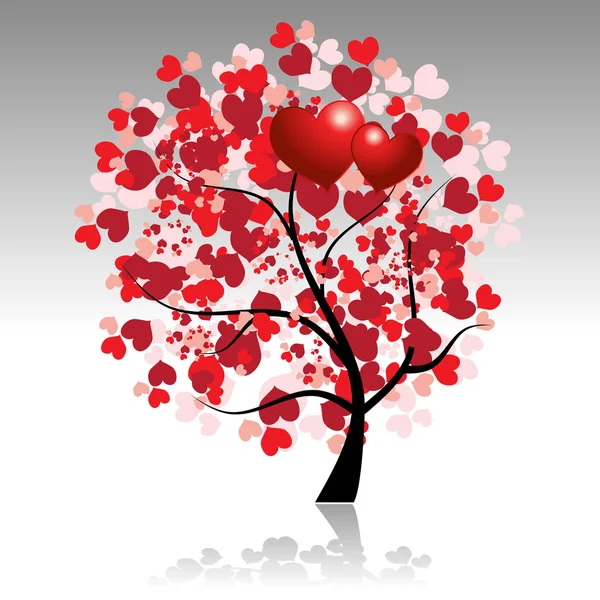 San Valentino albero bello per il vostro disegno — Vettoriale Stock