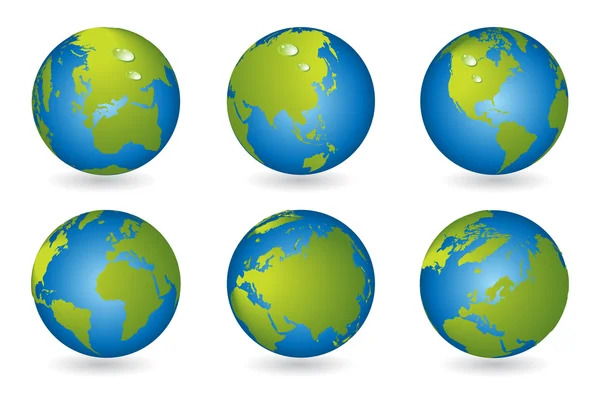 Mapa del mundo, serie globo 3D — Archivo Imágenes Vectoriales