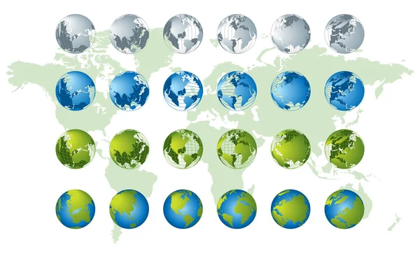 Mapa do mundo, série globo 3D — Vetor de Stock