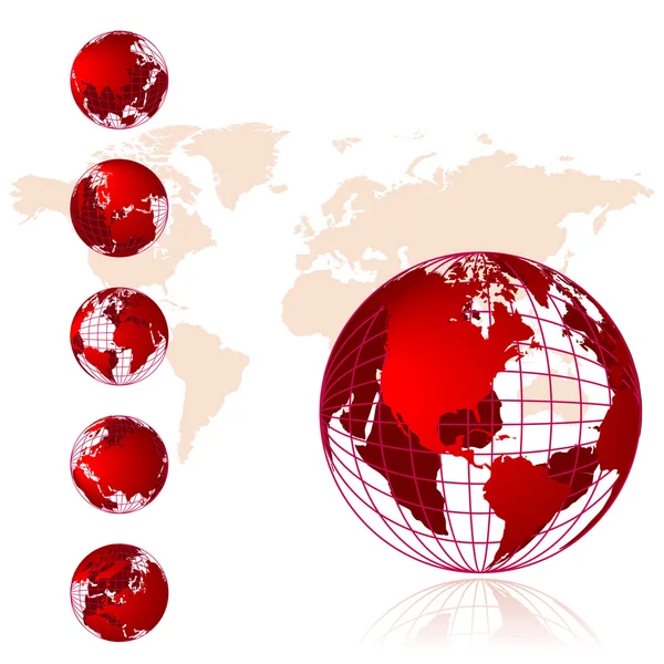Карта мира, 3D глобус — стоковый вектор
