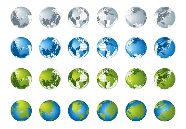 Карта мира, 3D глобус — стоковый вектор